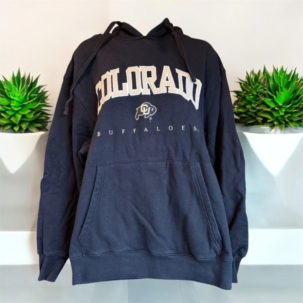 Colorado Buffaloes CU Boulder College Hoodie Black NCAA Unisex Medium